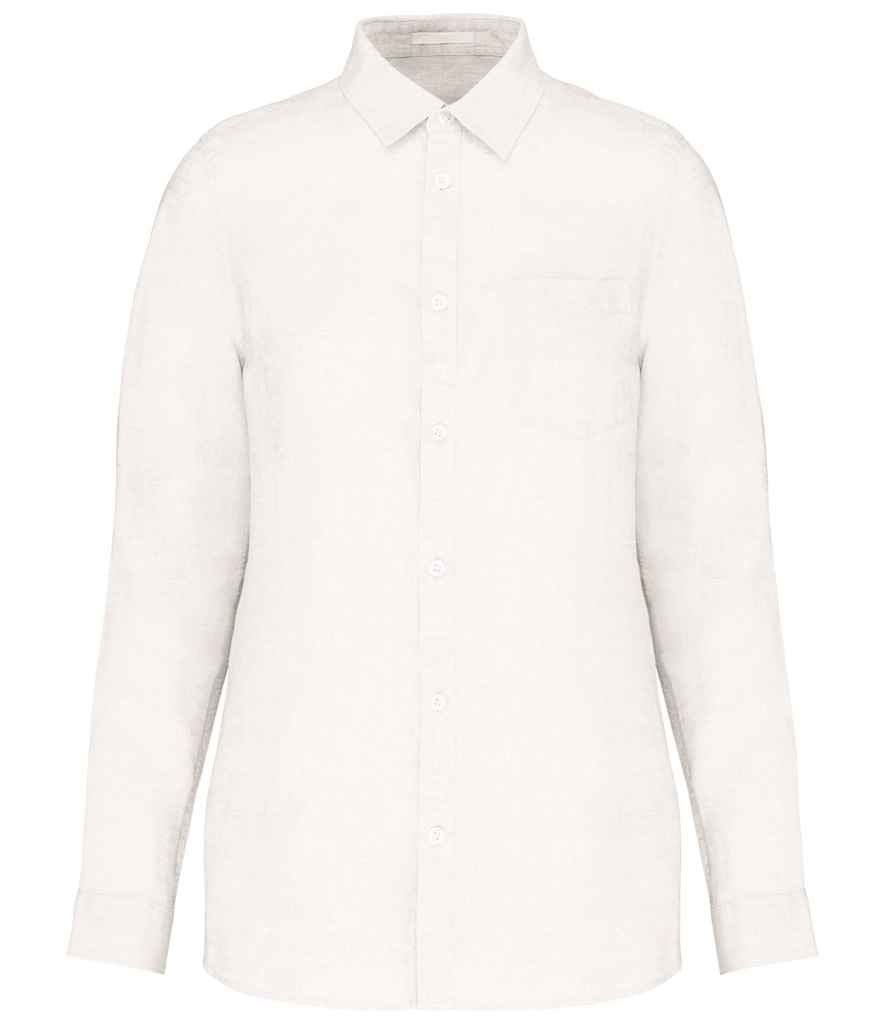 Spasso - Ladies Long Sleeve Linen Shirt - SP505 WHI XS