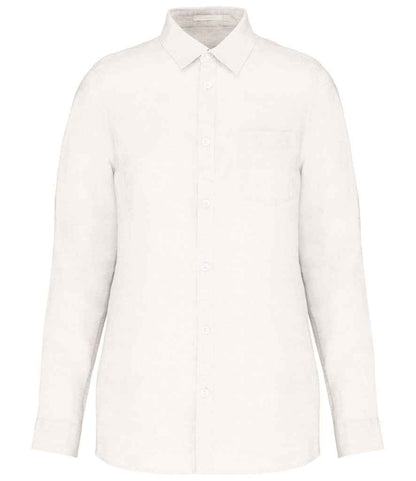 Spasso - Ladies Long Sleeve Linen Shirt - SP505 WHI XS