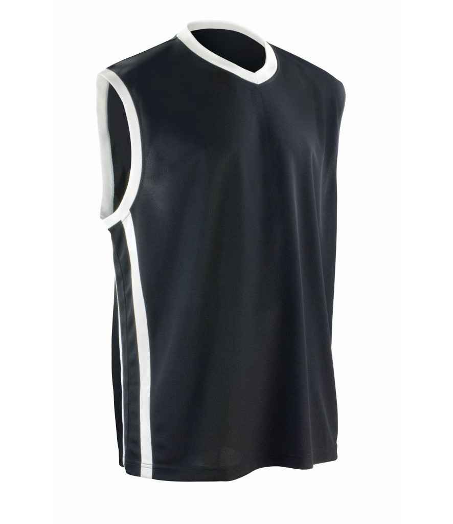 Spiro - Basketball Top - SR278M BK/WH XS