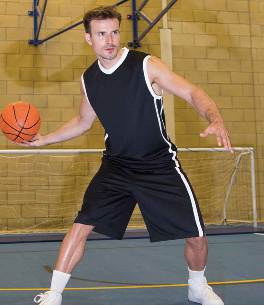Spiro - Basketball Top - SR278M BK/WH XS