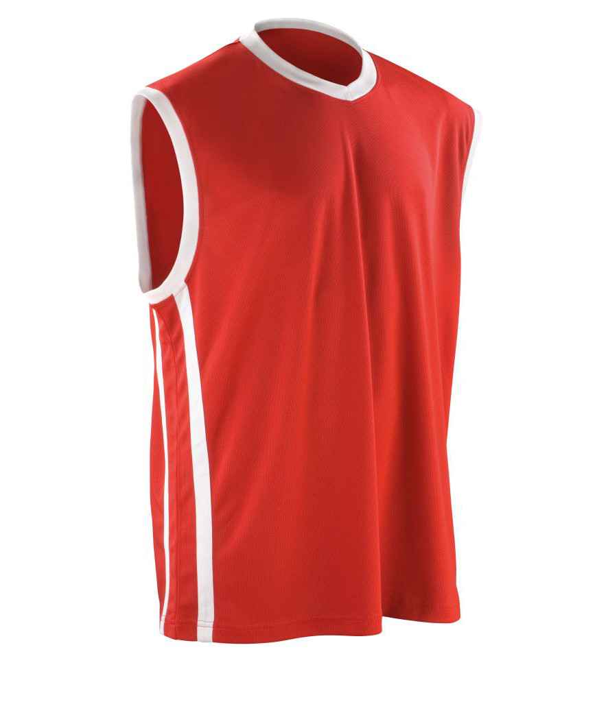 Spiro - Basketball Top - SR278M BK/WH XS