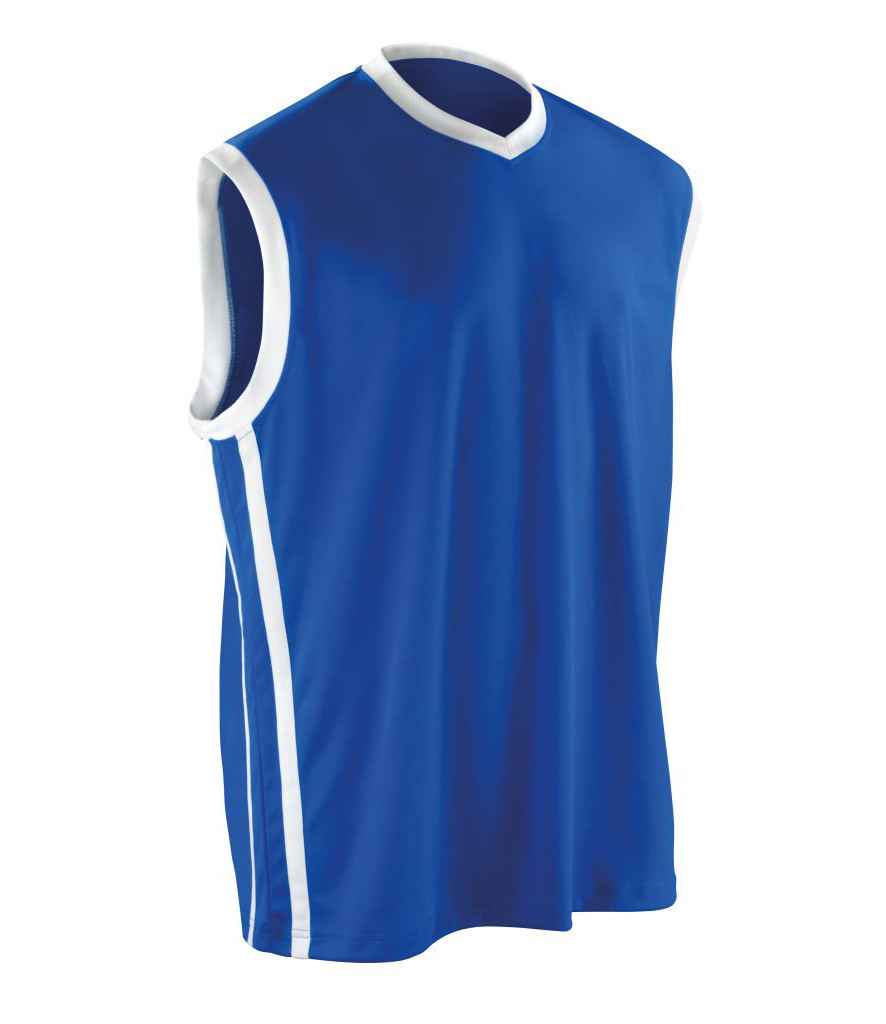 Spiro - Basketball Top - SR278M BK/WH XS