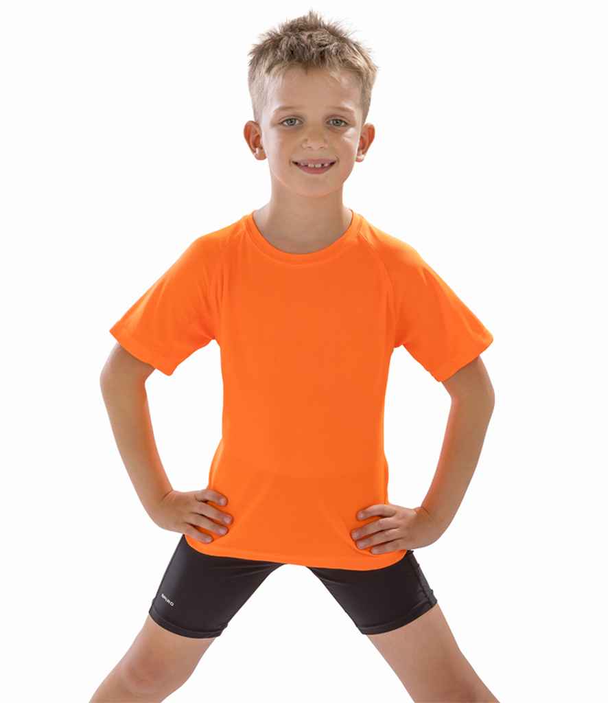 Spiro - Kids Impact Performance Aircool T-Shirt - SR287B FLO XS