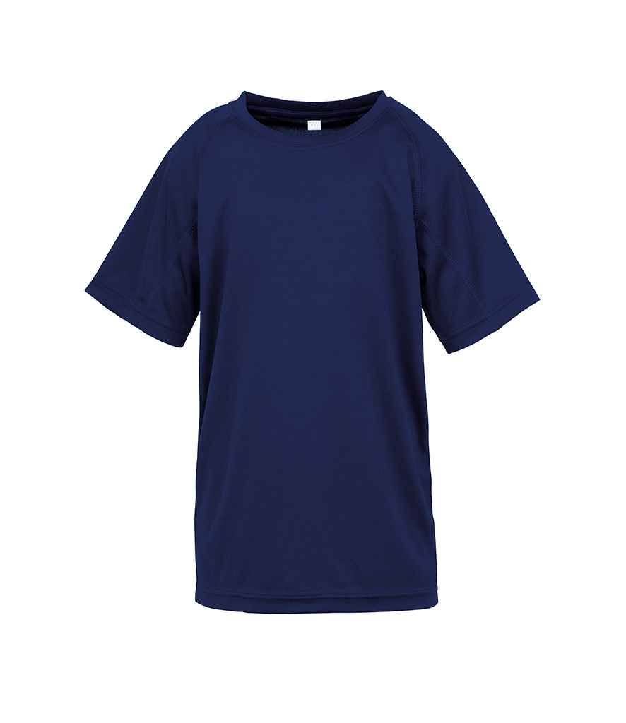Spiro - Kids Impact Performance Aircool T-Shirt - SR287B NAV XS