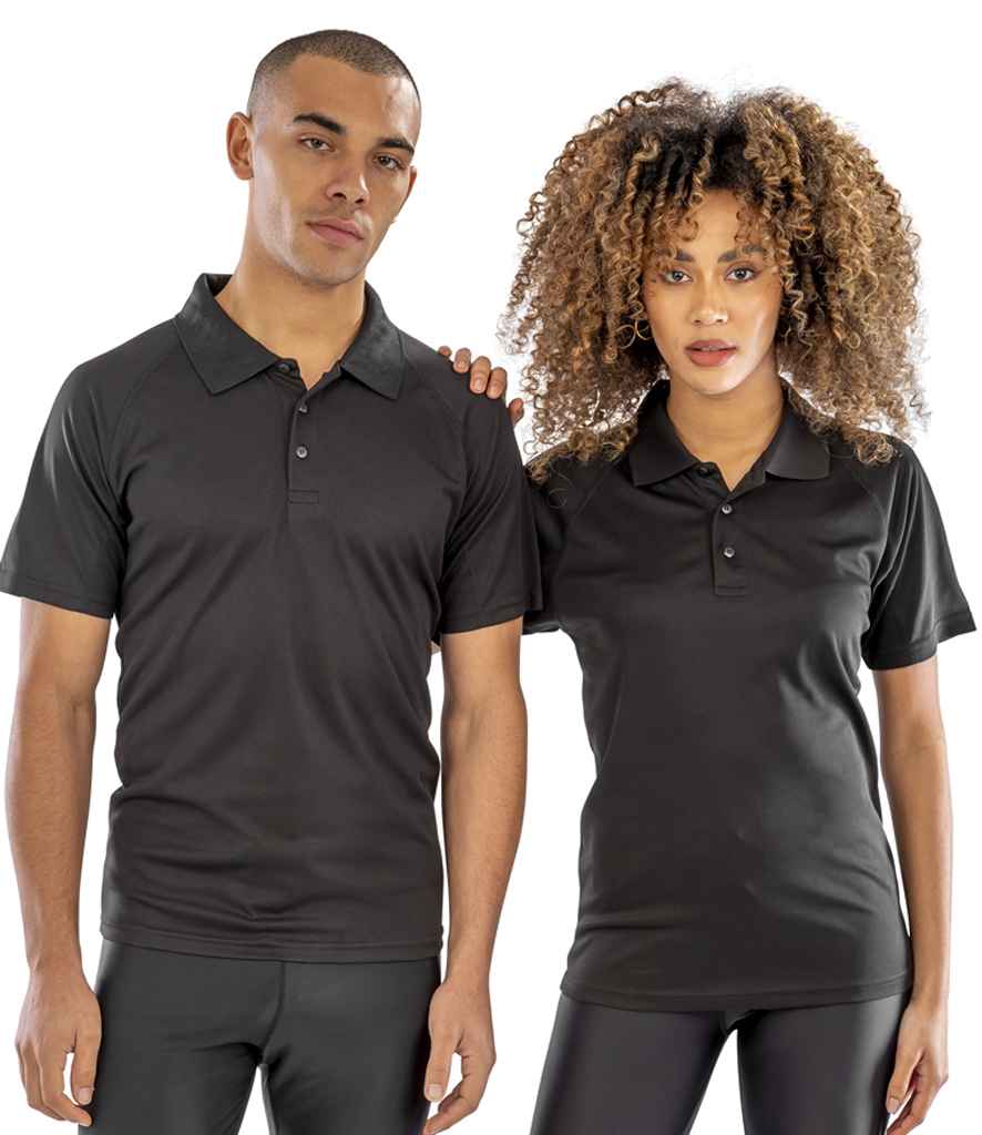 Spiro - Impact Performance Aircool Polo Shirt - SR288 BLK XXS