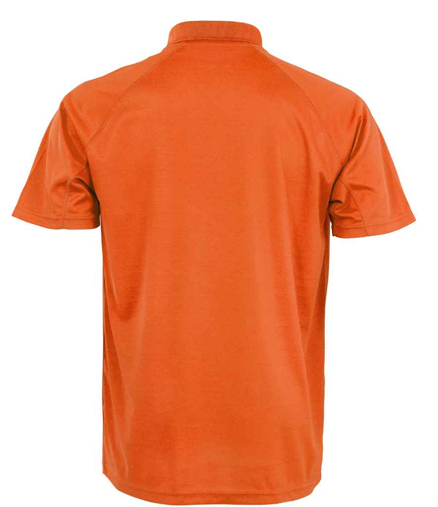 Spiro - Impact Performance Aircool Polo Shirt - Flo Orange (Back)