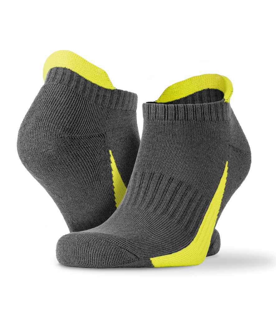 Spiro - 3 Pack Sports Sneaker Socks - SR293 GY/LI S/M