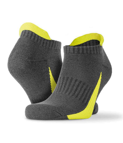 Spiro - 3 Pack Sports Sneaker Socks - SR293 GY/LI S/M