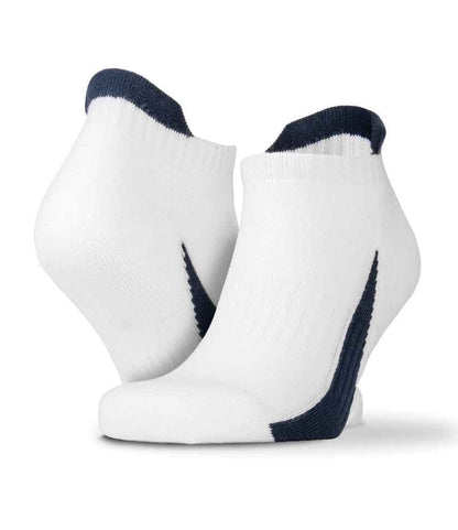 Spiro - 3 Pack Sports Sneaker Socks - SR293 WH/NV S/M