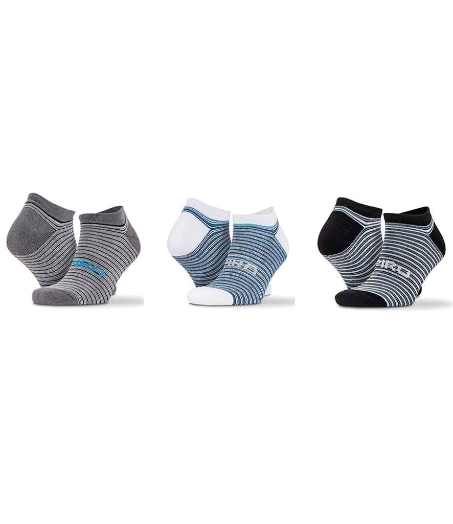 Spiro - 3 Pack Mixed Stripe Sneaker Socks