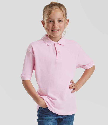 Fruit of the Loom - Kids Poly/Cotton Piqué Polo Shirt - SS11B LPI 3-4