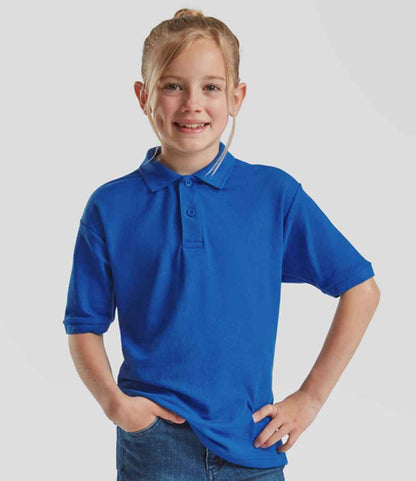 Fruit of the Loom - Kids Poly/Cotton Piqué Polo Shirt - SS11B ROY 3-4