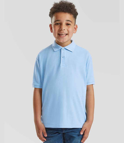 Fruit of the Loom - Kids Poly/Cotton Piqué Polo Shirt - SS11B SKY 3-4