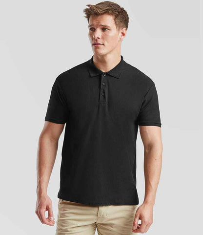 Fruit of the Loom - Poly/Cotton Piqué Polo Shirt - SS11 BLK S