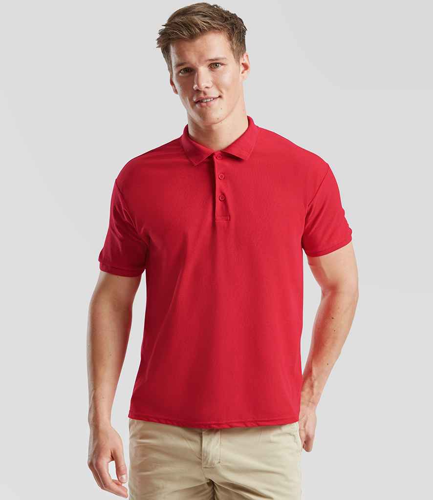 Fruit of the Loom - Poly/Cotton Piqué Polo Shirt - SS11 RED S
