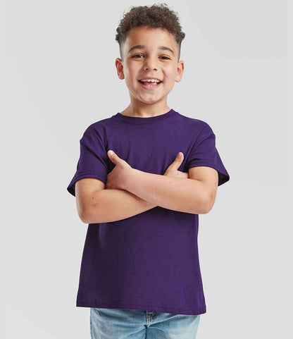 Fruit of the Loom - Kids Original T-Shirt - SS12B PUR 3-4