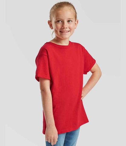 Fruit of the Loom - Kids Original T-Shirt - SS12B RED 3-4