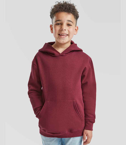 Fruit of the Loom Kids Classic Hooded Sweatshirt - SS14B BUR 9-11