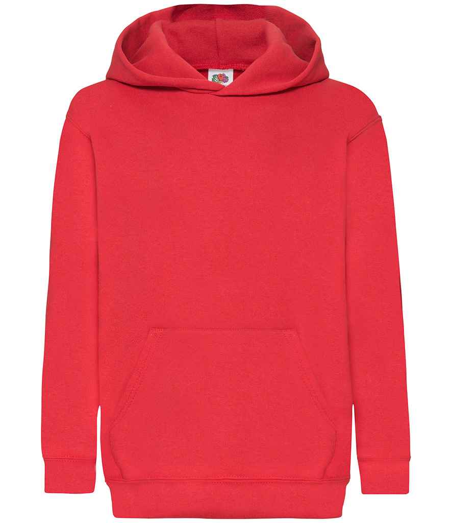 Fruit of the Loom Kids Classic Hooded Sweatshirt - SS14B RED 7-8