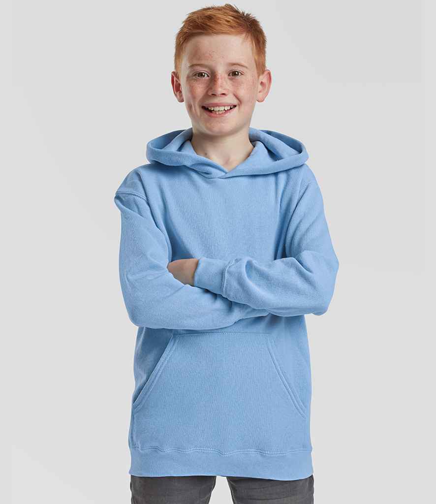 Fruit of the Loom Kids Classic Hooded Sweatshirt - SS14B SKY 9-11
