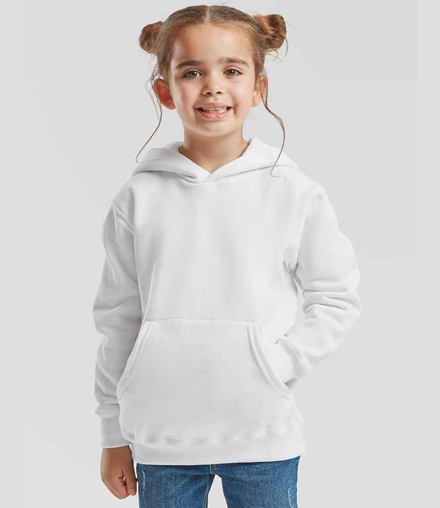 Fruit of the Loom Kids Classic Hooded Sweatshirt - SS14B WHI 9-11