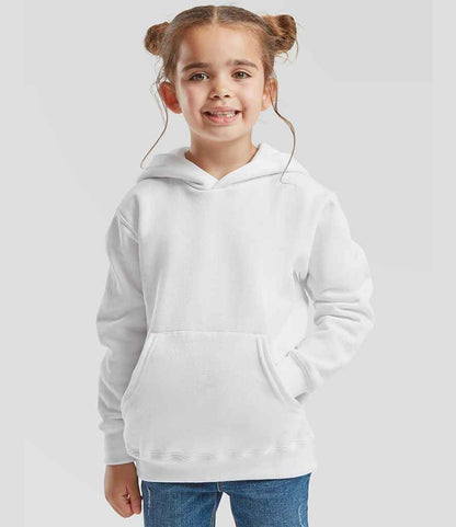 Fruit of the Loom Kids Classic Hooded Sweatshirt - SS14B WHI 9-11