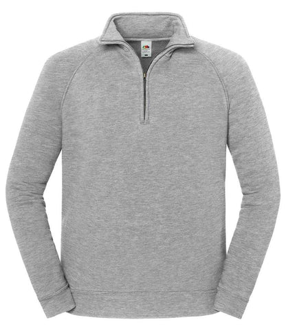 Fruit of the Loom Iconic Premium Zip Neck Sweatshirt - SS154 LGP S
