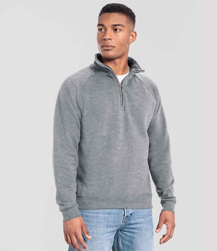 Fruit of the Loom Iconic Premium Zip Neck Sweatshirt - SS154 AHE S
