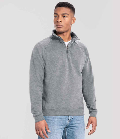 Fruit of the Loom Iconic Premium Zip Neck Sweatshirt - SS154 AHE S