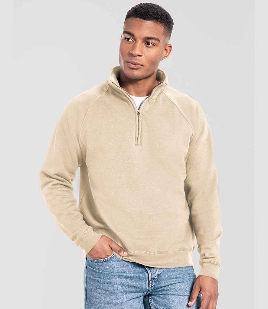 Fruit of the Loom Iconic Premium Zip Neck Sweatshirt - SS154 DSN S