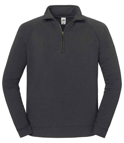 Fruit of the Loom Iconic Premium Zip Neck Sweatshirt - SS154 LGP S