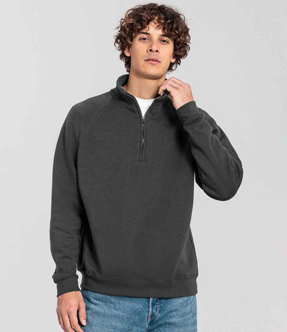 Fruit of the Loom Iconic Premium Zip Neck Sweatshirt - SS154 LGP S