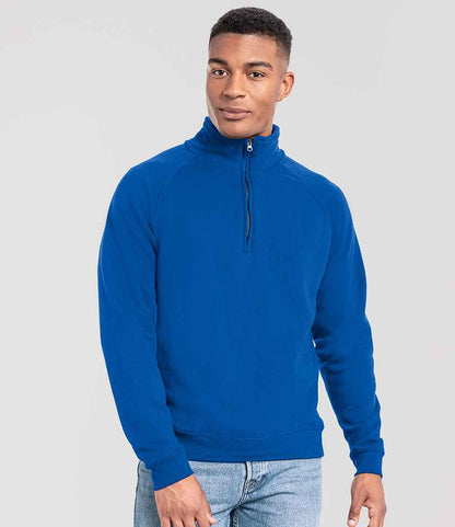 Fruit of the Loom Iconic Premium Zip Neck Sweatshirt - SS154 ROY S