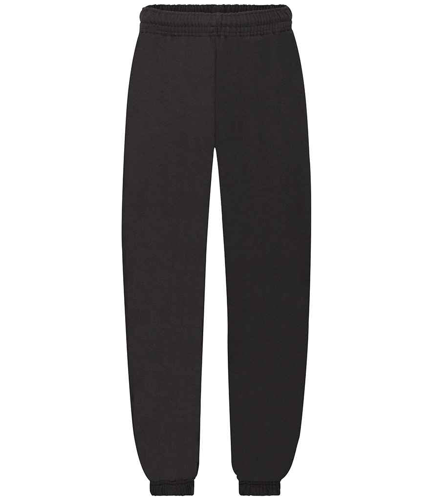 Fruit of the Loom - Kids Elasticated Hem Jog Pants - SS15B BLK 5-6