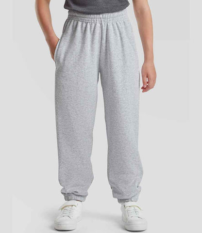 Fruit of the Loom - Kids Elasticated Hem Jog Pants - SS15B HEA 5-6