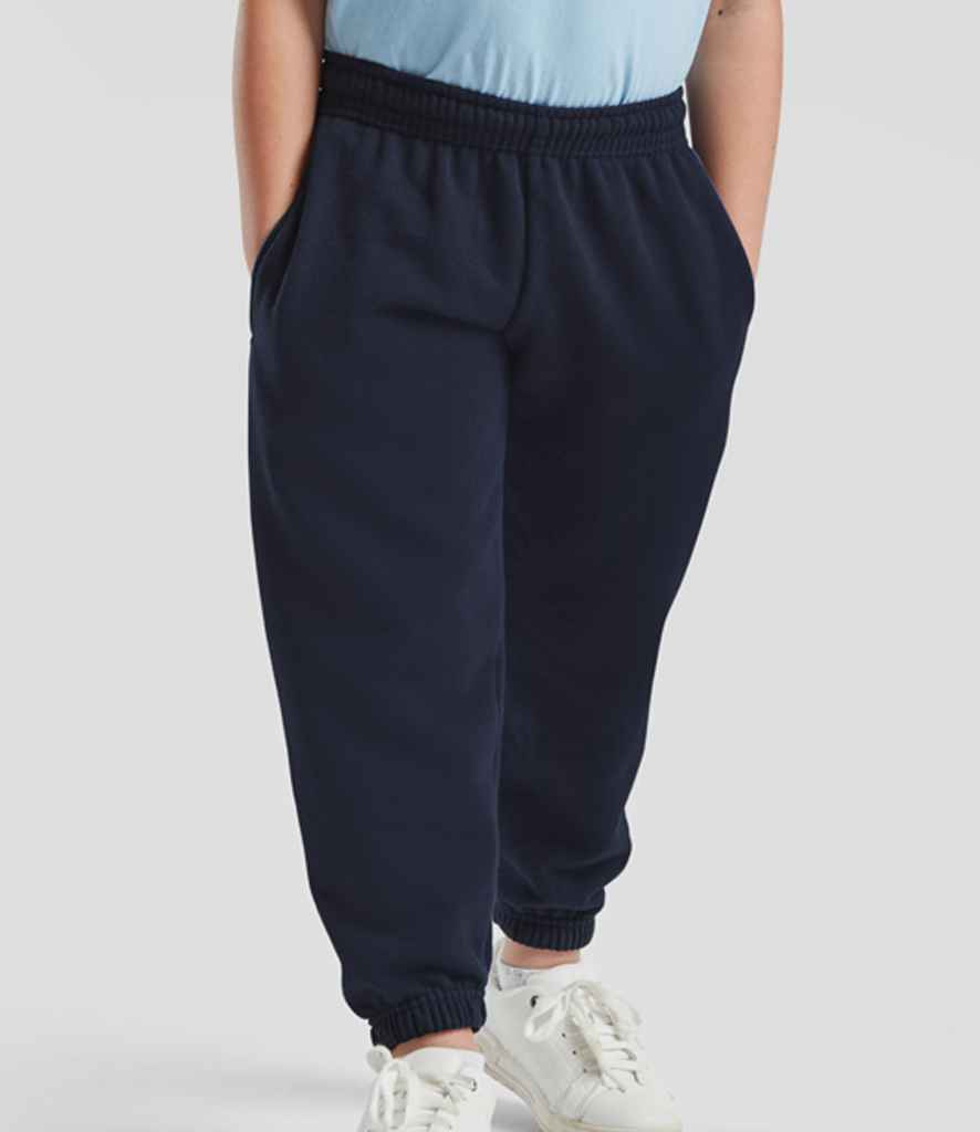 Fruit of the Loom - Kids Elasticated Hem Jog Pants - SS15B NAV 5-6