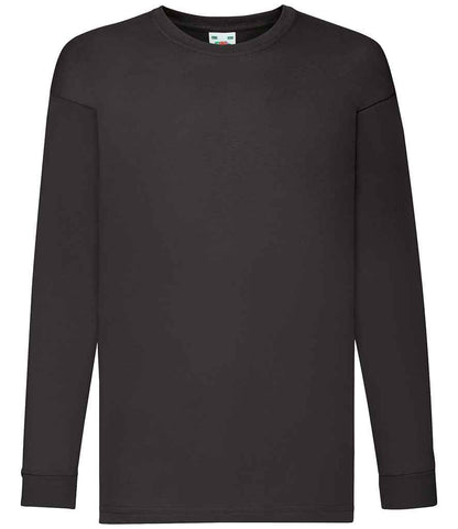 Fruit of the Loom Kids Long Sleeve Value T-Shirt - SS21B WHI 7-8