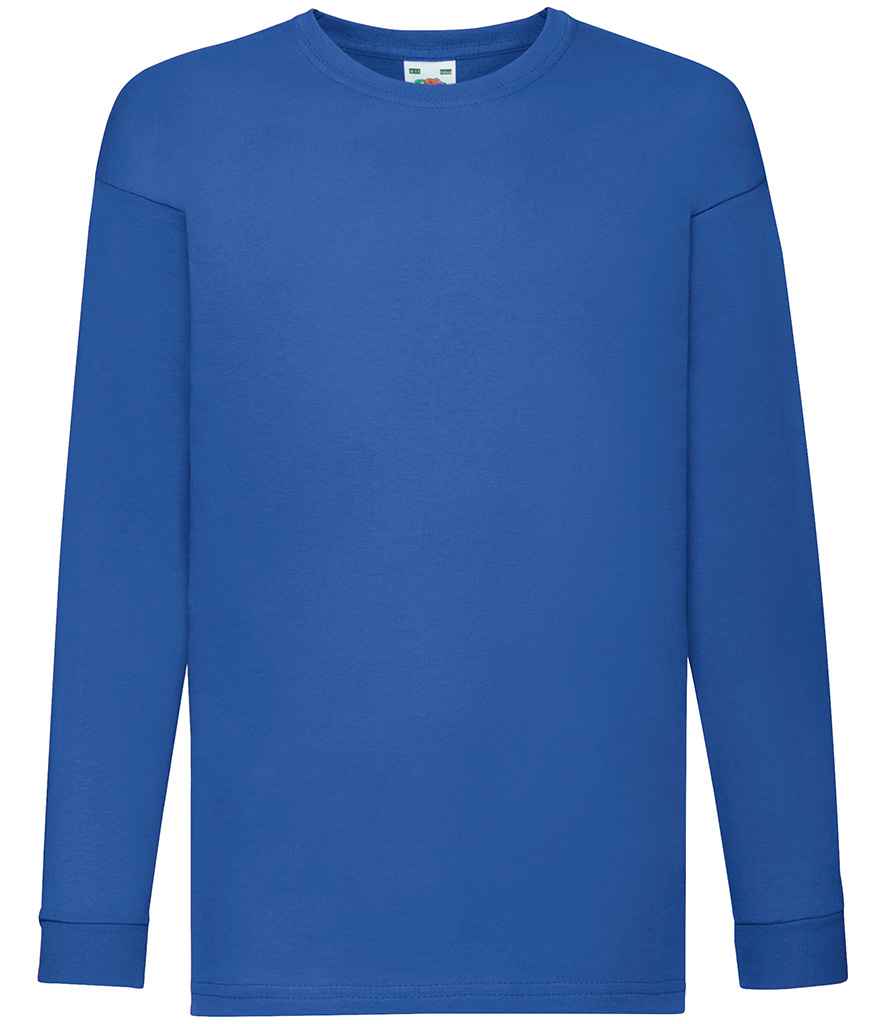 Fruit of the Loom Kids Long Sleeve Value T-Shirt - SS21B WHI 7-8
