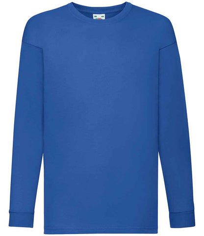 Fruit of the Loom Kids Long Sleeve Value T-Shirt - SS21B WHI 7-8