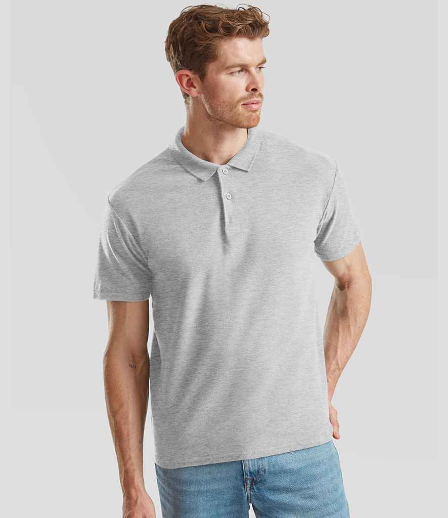 Fruit of the Loom Original Piqué Polo Shirt - SS229 HEA S