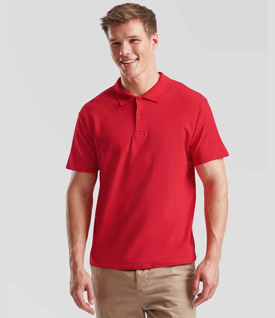 Fruit of the Loom Original Piqué Polo Shirt - SS229 RED S