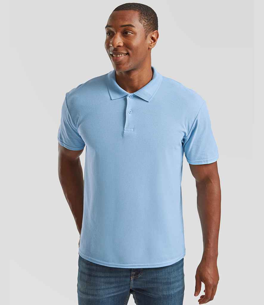 Fruit of the Loom Original Piqué Polo Shirt - SS229 SKY S