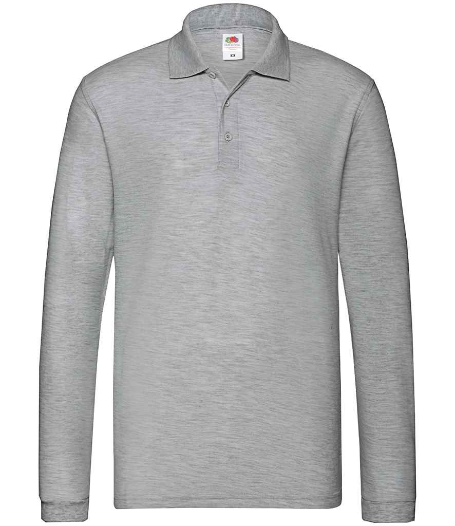 Fruit of the Loom - Premium Long Sleeve Cotton Piqué Polo Shirt