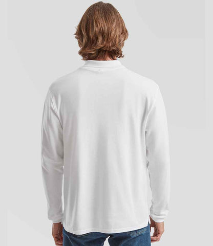 Fruit of the Loom Premium Long Sleeve Cotton Piqué Polo Shirt