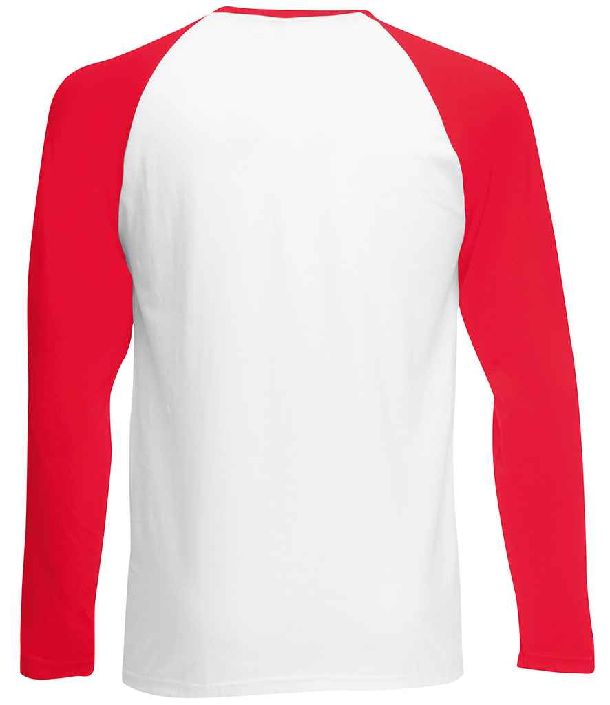 Fruit of the Loom - Contrast Long Sleeve Baseball T-Shirt