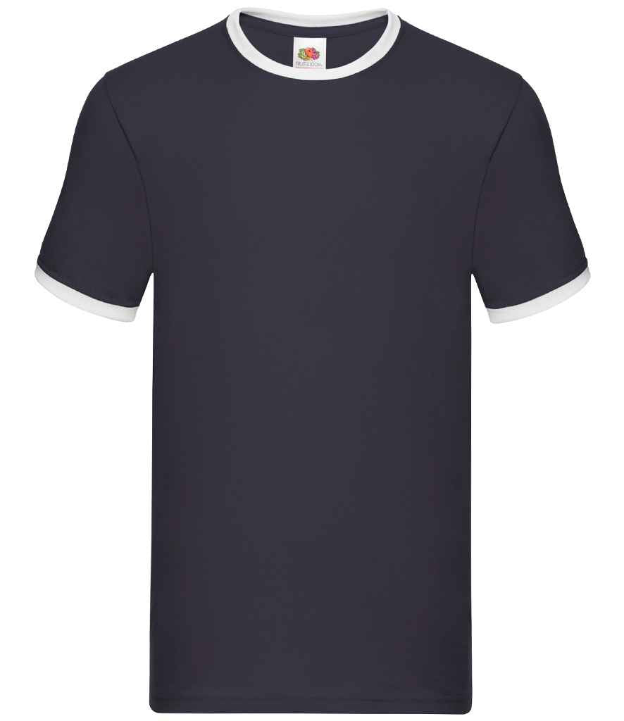 Fruit of the Loom - Contrast Ringer T-Shirt - SS34 WH/RY S