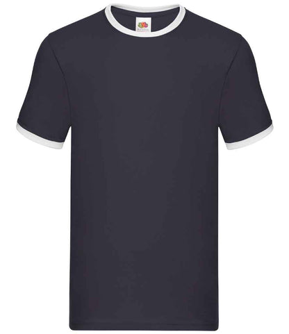 Fruit of the Loom - Contrast Ringer T-Shirt - SS34 WH/RY S