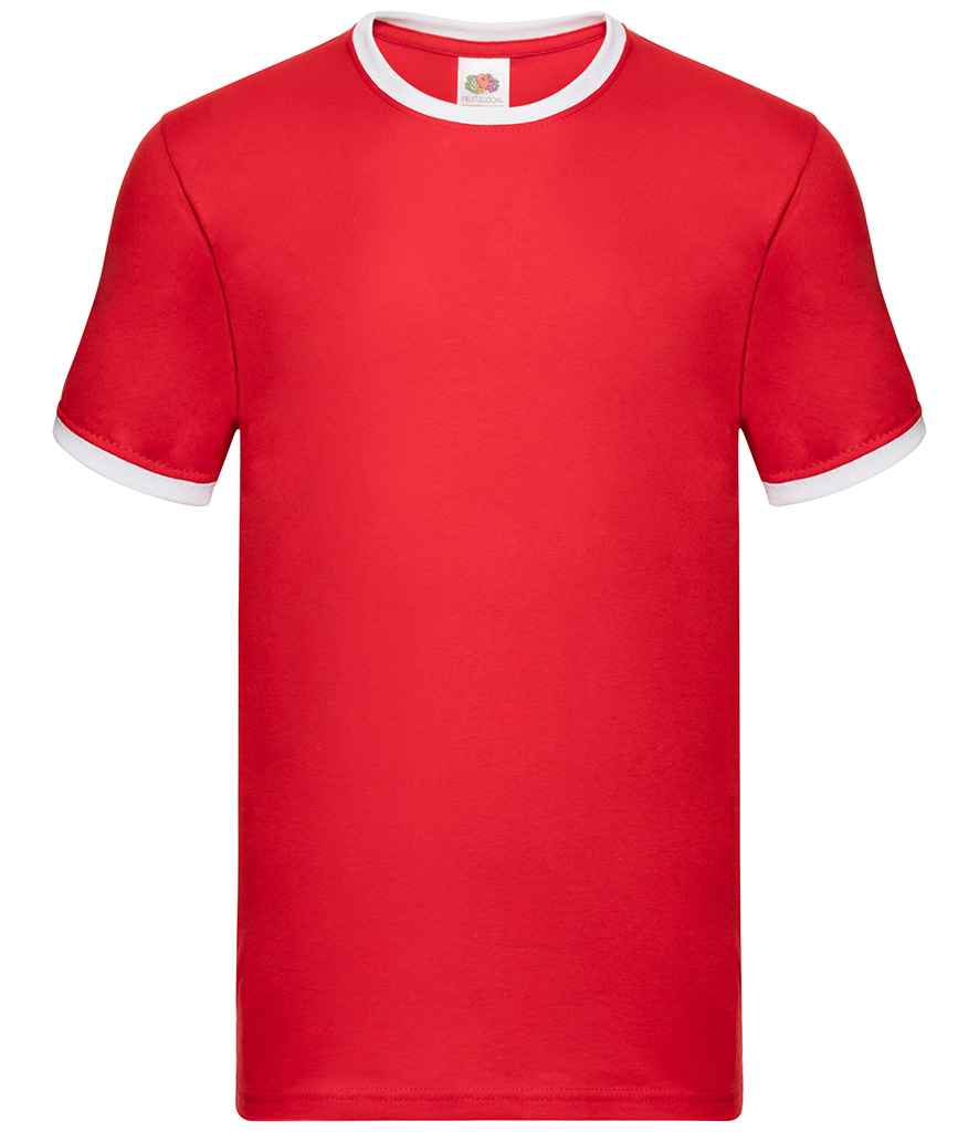 Fruit of the Loom - Contrast Ringer T-Shirt - SS34 WH/RY S