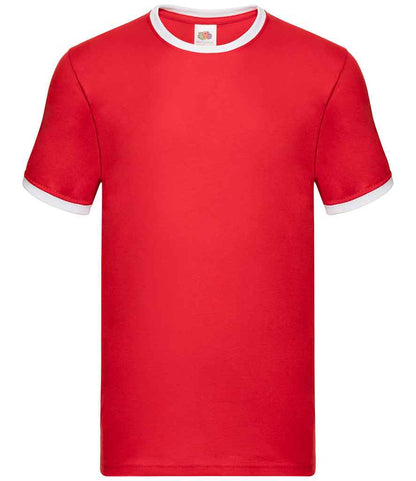 Fruit of the Loom - Contrast Ringer T-Shirt - SS34 WH/RY S
