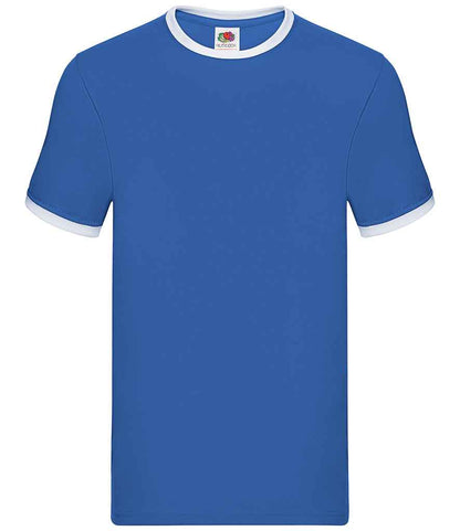 Fruit of the Loom - Contrast Ringer T-Shirt - SS34 WH/RY S